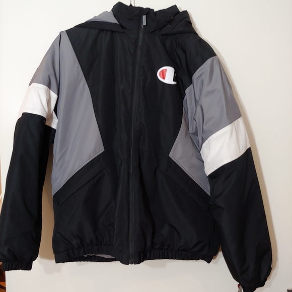HP🙏NWT CHAMPION MEN'S WINTER BLACK STADIUM PARKA US XL - Picture 1 of 16